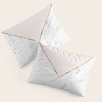 Peony blush geometric marble Pillow Sham Gallery Image 3