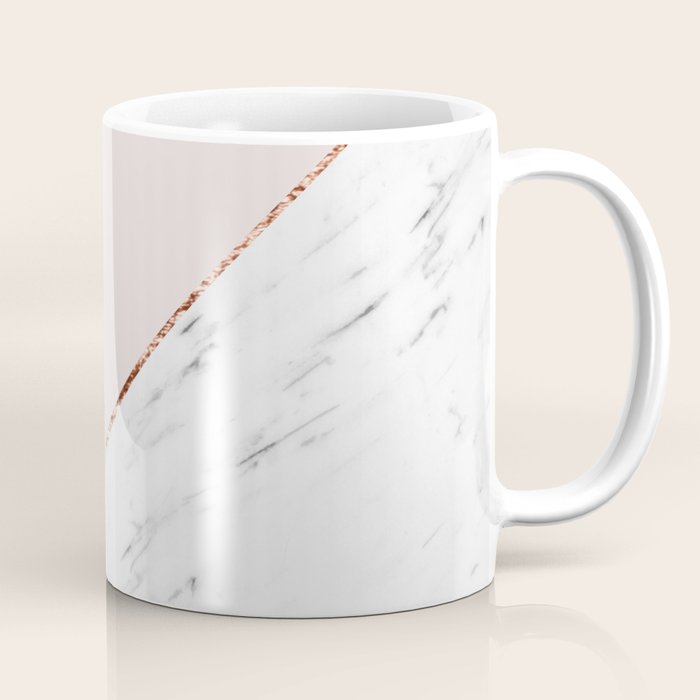 Peony blush geometric marble Coffee Mug Gallery Image 1