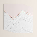 Peony blush geometric marble Wrapping Paper Gallery Image 3