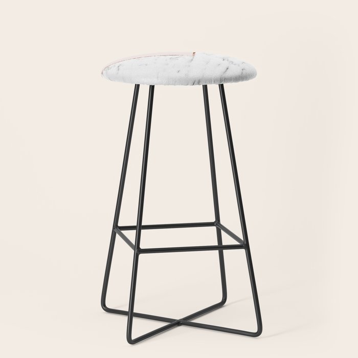 Peony blush geometric marble Stool Gallery Image 1