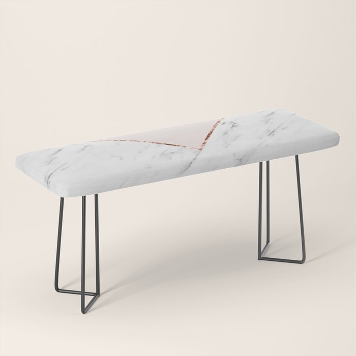 Peony blush geometric marble Bench Gallery Image 1