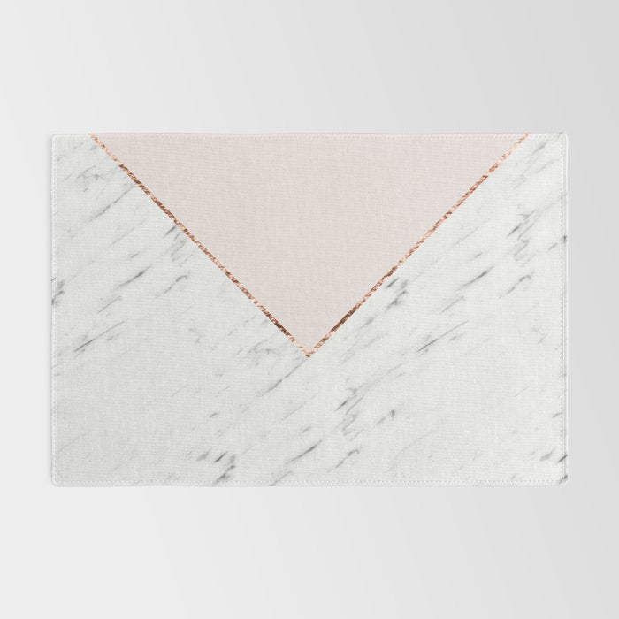 Peony blush geometric marble Rug Gallery Image 2