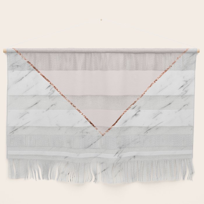 Peony blush geometric marble Wall Hanging Gallery Image 1