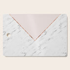Peony blush geometric marble Cutting Board Gallery Image 1