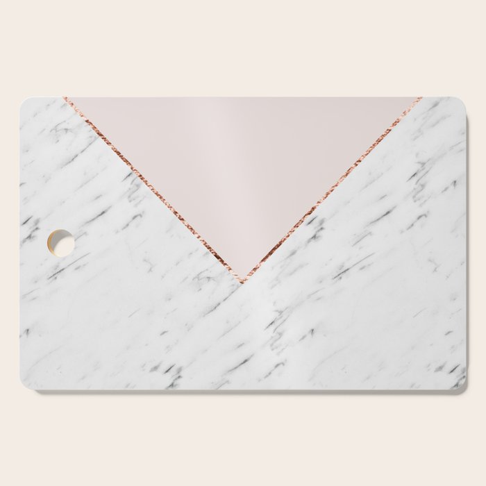 Peony blush geometric marble Cutting Board Gallery Image 1