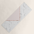 Peony blush geometric marble Yoga Mat Gallery Image 1