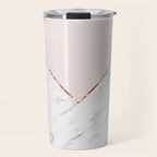 Peony blush geometric marble Travel Mug Gallery Image 1
