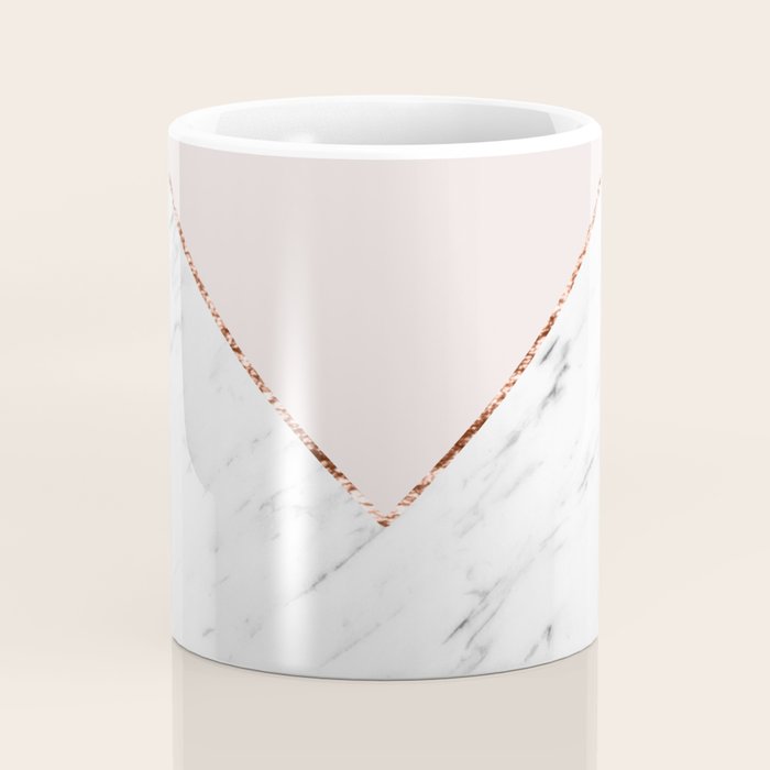 Peony blush geometric marble Coffee Mug Gallery Image 4