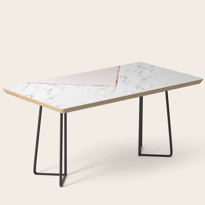 Peony blush geometric marble Coffee Table Gallery Image 1