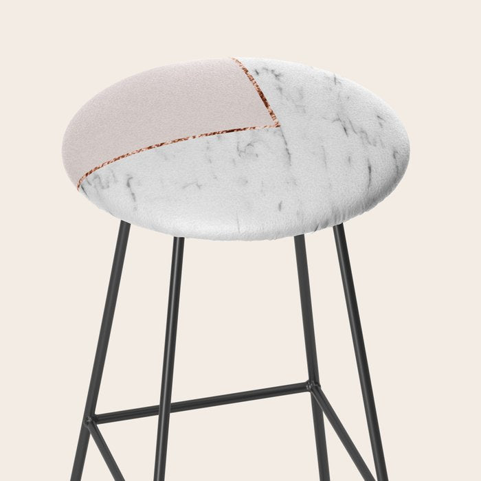 Peony blush geometric marble Stool Gallery Image 2