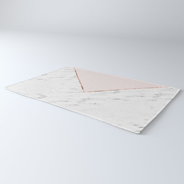 Peony blush geometric marble Rug Gallery Image 3