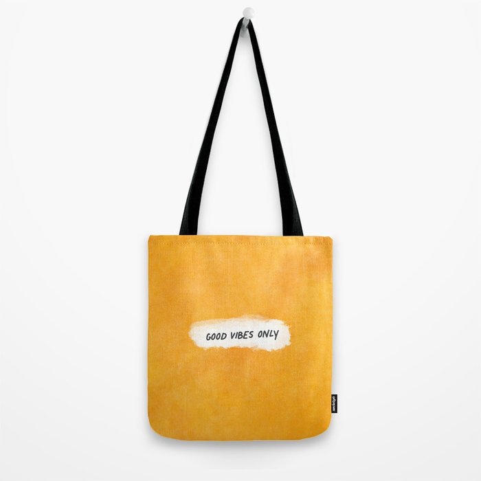 Good Vibes Only: Yellow Canvas Edition Tote Bag Gallery Image 2