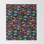 Joyful Dinosaurs World - BK Throw Blanket Gallery Image 2