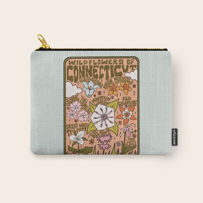 Connecticut Wildflowers Carry All Pouch Gallery Image 1