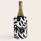 Black and white flower nature pattern Wine Chiller Gallery Image 3
