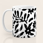Black and white flower nature pattern Coffee Mug Gallery Image 3