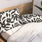 Black and white flower nature pattern Pillow Sham Gallery Image 2