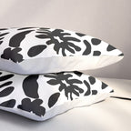 Black and white flower nature pattern Pillow Sham Gallery Image 3
