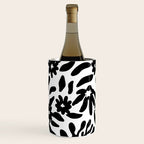 Black and white flower nature pattern Wine Chiller Gallery Image 1