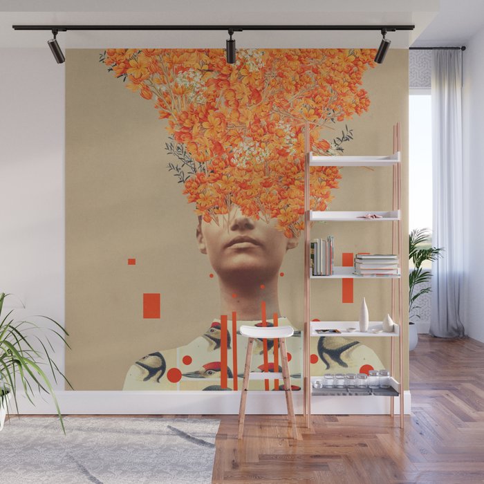 Bird Flight in Autumn Wall Mural Gallery Image 1