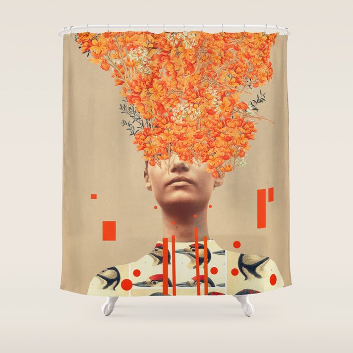 Bird Flight in Autumn Shower Curtain Gallery Image 1
