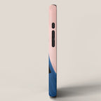 illustration of an elegant girl in a blue dress iPhone Case Gallery Image 2