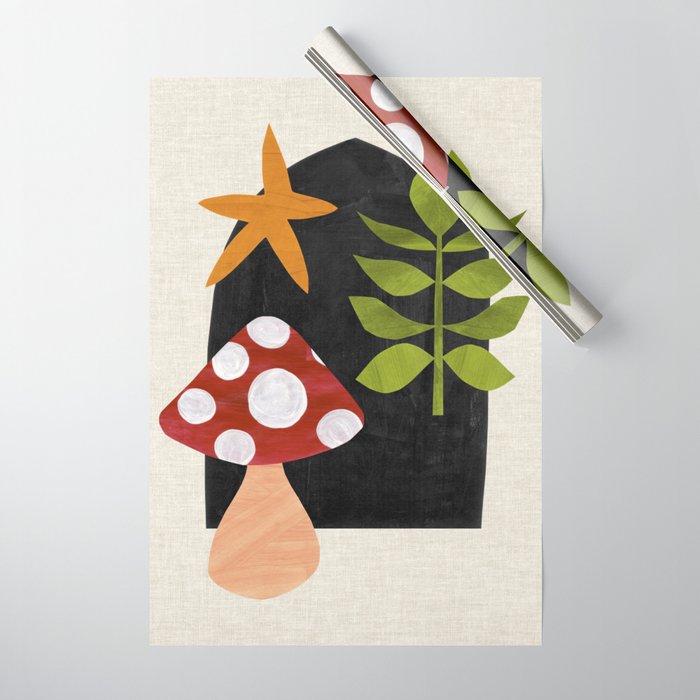 Magic Forest Mushroom Wrapping Paper Gallery Image 1