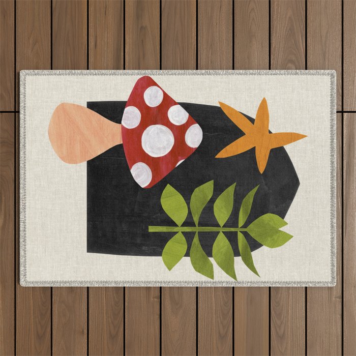 Magic Forest Mushroom Outdoor Rug Gallery Image 1