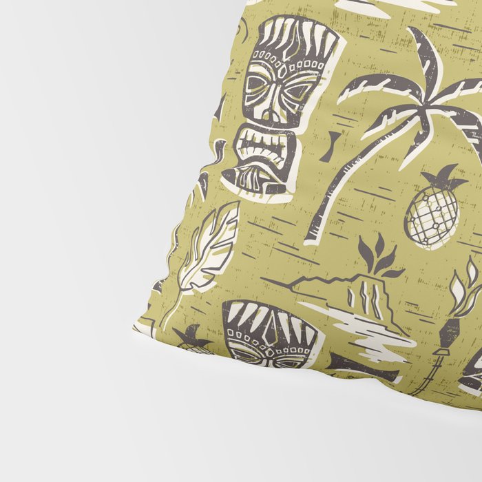Tropical Tiki Green Pillow Sham Gallery Image 4
