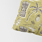 Tropical Tiki Green Pillow Sham Gallery Image 4