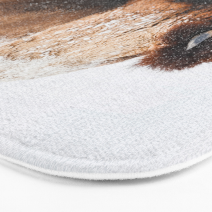 Buffalo In The Snow Bath Mat Gallery Image 3