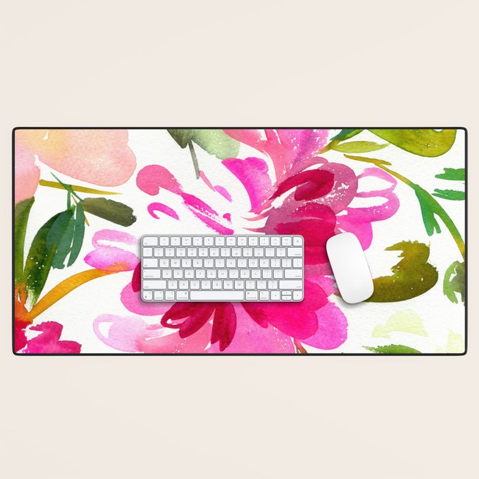 bold peonies N.o 4 Desk Mat Gallery Image 1