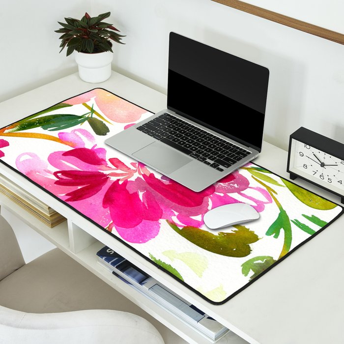 bold peonies N.o 4 Desk Mat Gallery Image 2