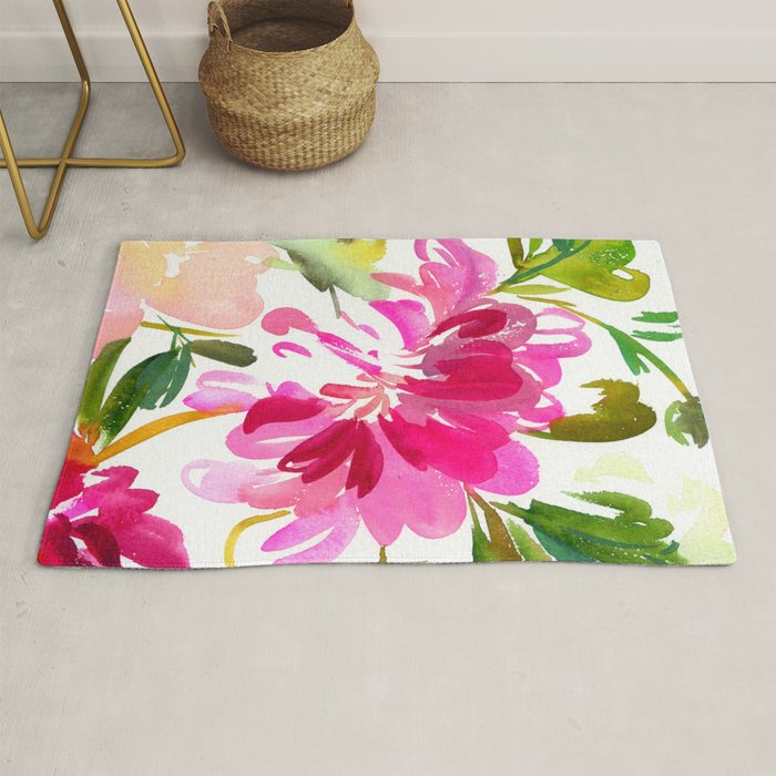 bold peonies N.o 4 Rug Gallery Image 1