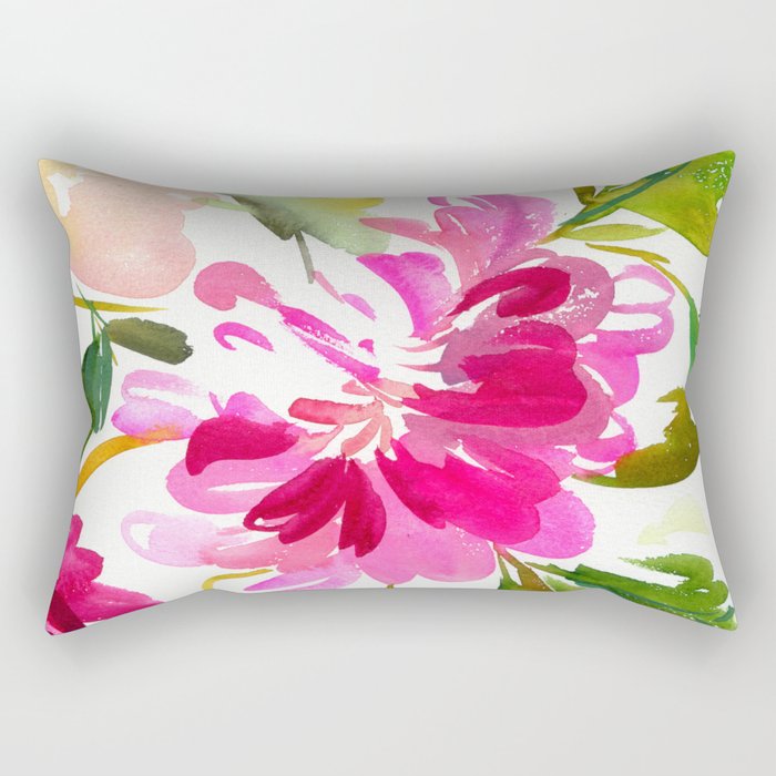 bold peonies N.o 4 Rectangular Pillow Gallery Image 1