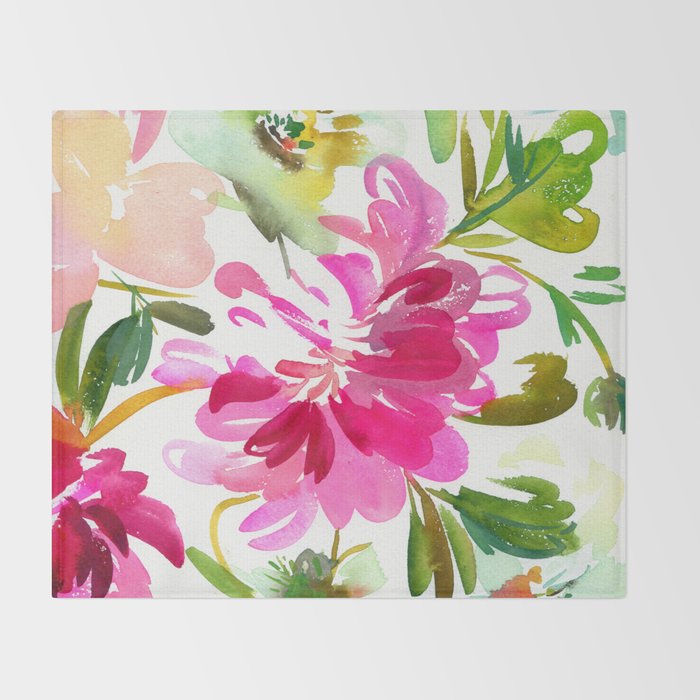 bold peonies N.o 4 Throw Blanket Gallery Image 2