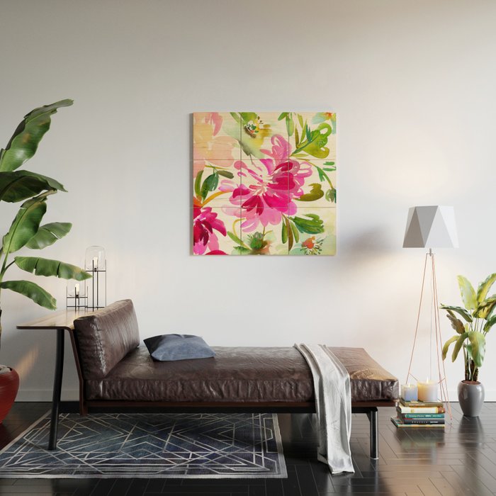 bold peonies N.o 4 Wood Wall Art Gallery Image 2