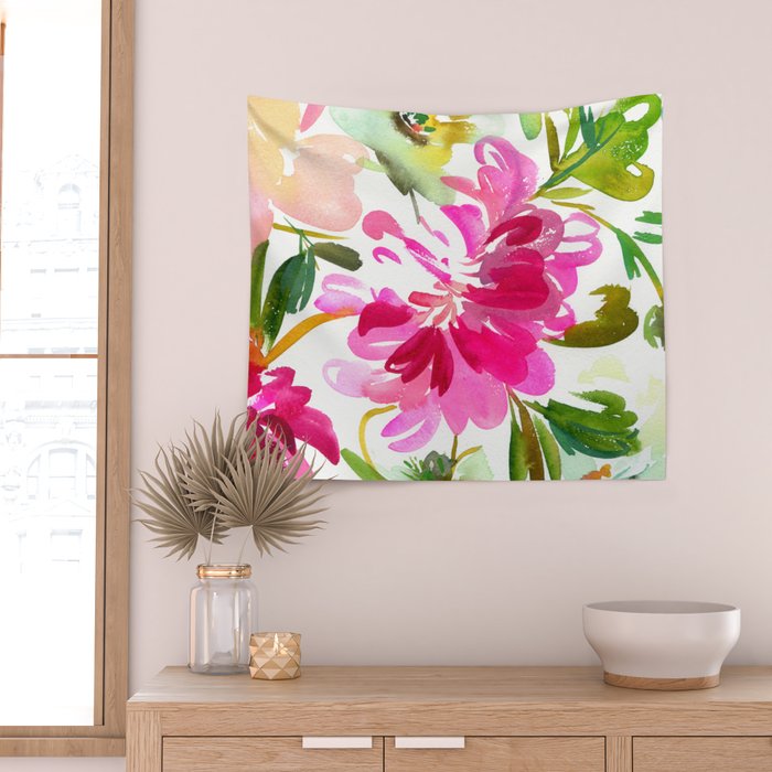 bold peonies N.o 4 Wall Tapestry Gallery Image 2
