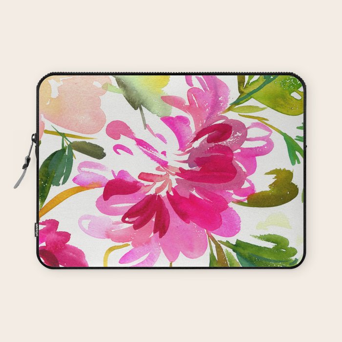 bold peonies N.o 4 Laptop Sleeve Gallery Image 1