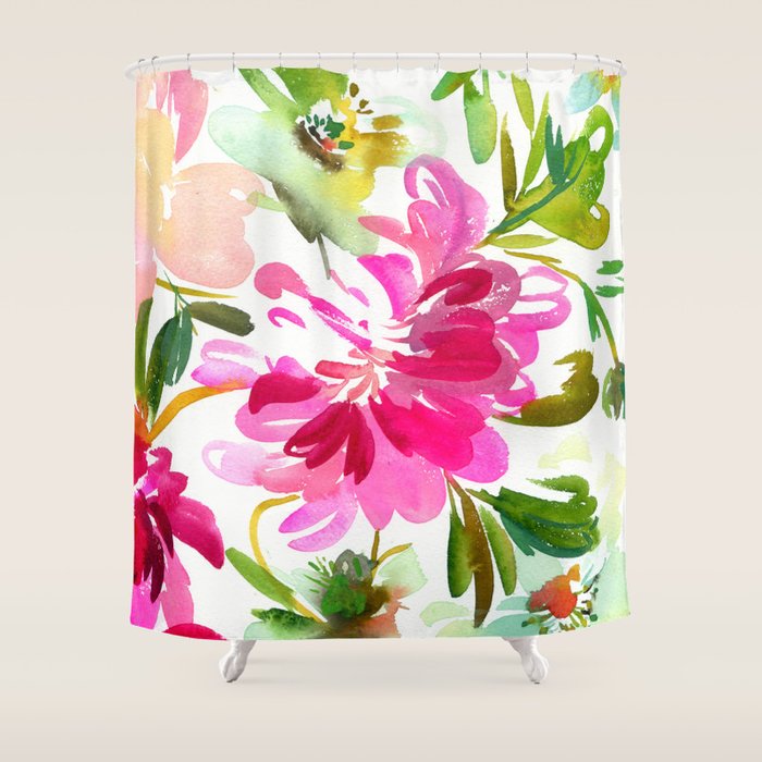 bold peonies N.o 4 Shower Curtain Gallery Image 1