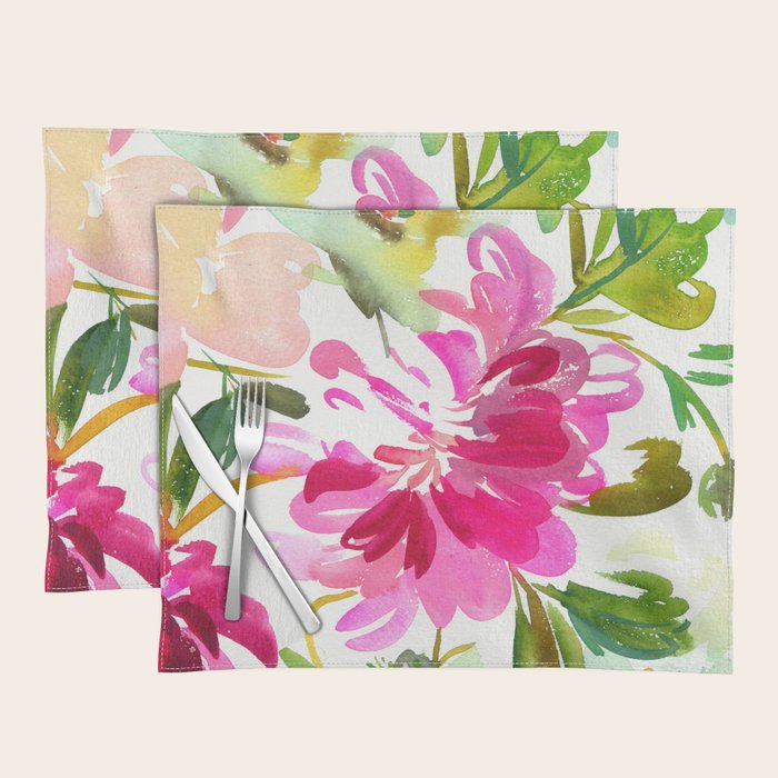 bold peonies N.o 4 Placemat Gallery Image 1