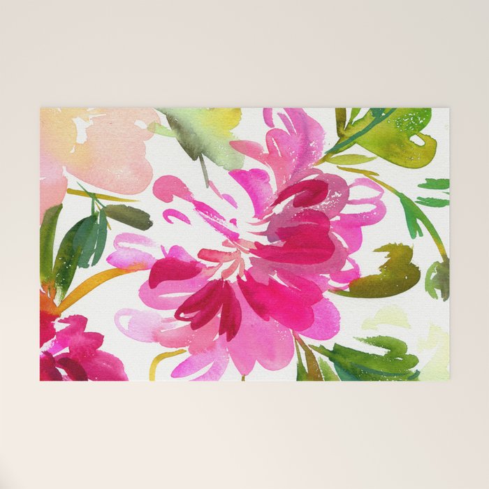 bold peonies N.o 4 Welcome Mat Gallery Image 1