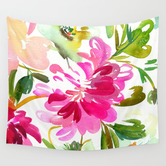 bold peonies N.o 4 Wall Tapestry Gallery Image 4
