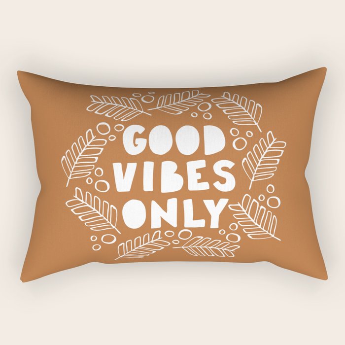 Good Vibes Only | Copper Rectangular Pillow Gallery Image 2