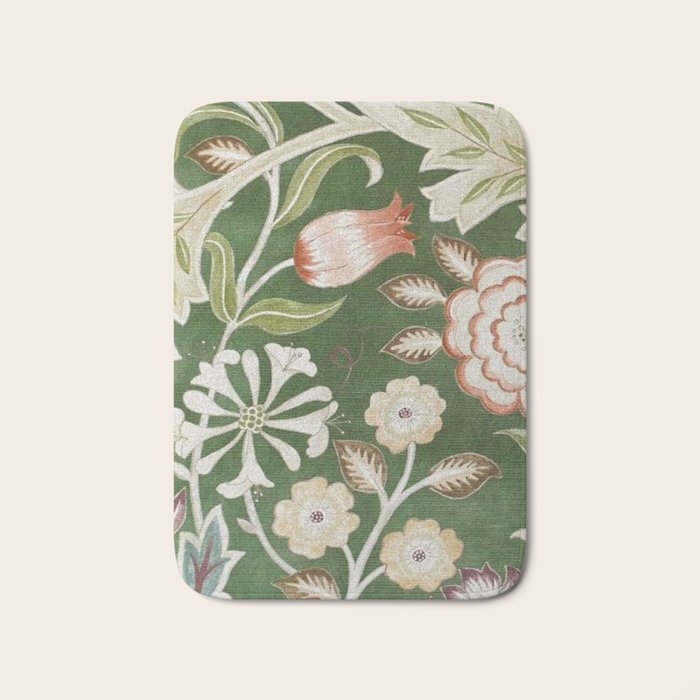 William Morris Wilhelmina Orkney Floral Bath Mat Gallery Image 1