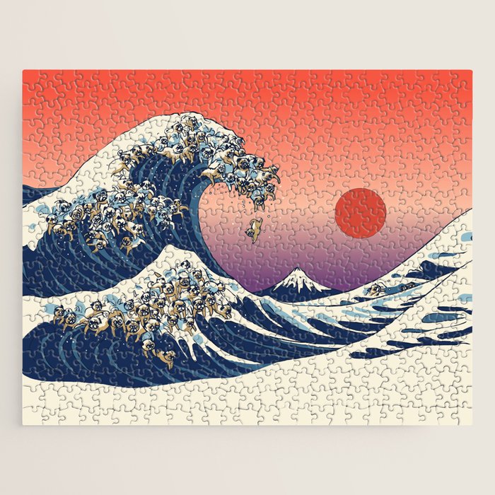 The Great Wave of Pug Jigsaw Puzzle Gallery Image 1