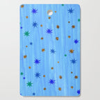 Celestial Star Twinkle in Blue Watercolor Cutting Board Gallery Image 1