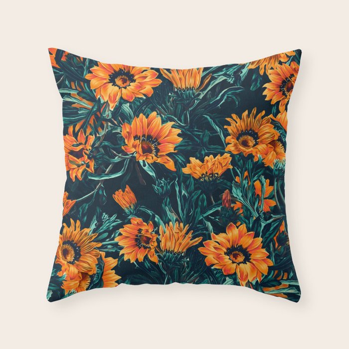 Summer Dreams - Gazania II Throw Pillow Gallery Image 1
