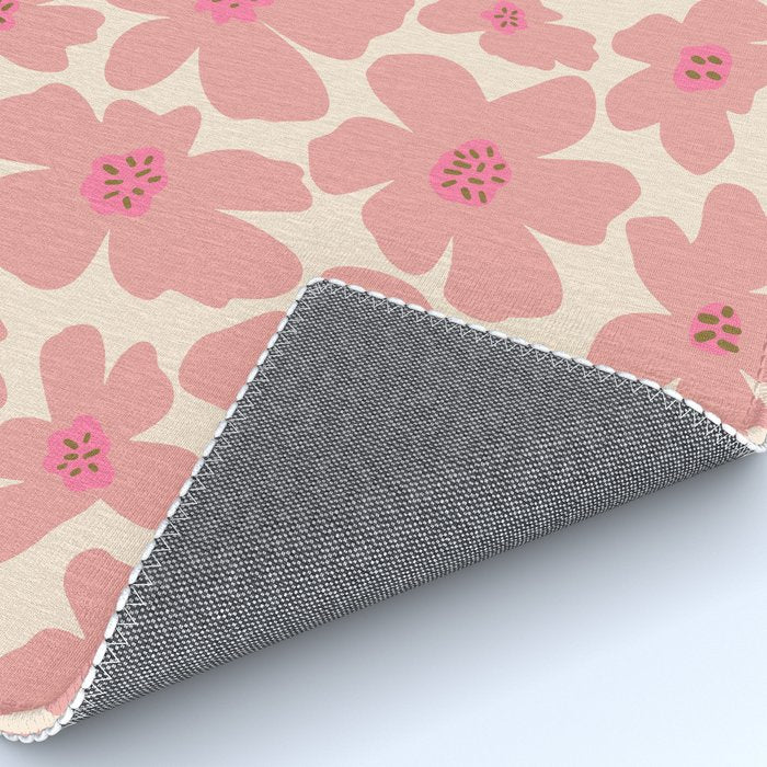 Retro Daisy - Pink and Cream Rug Gallery Image 4