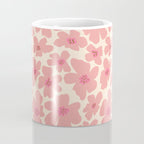 Retro Daisy - Pink and Cream Coffee Mug Gallery Image 4
